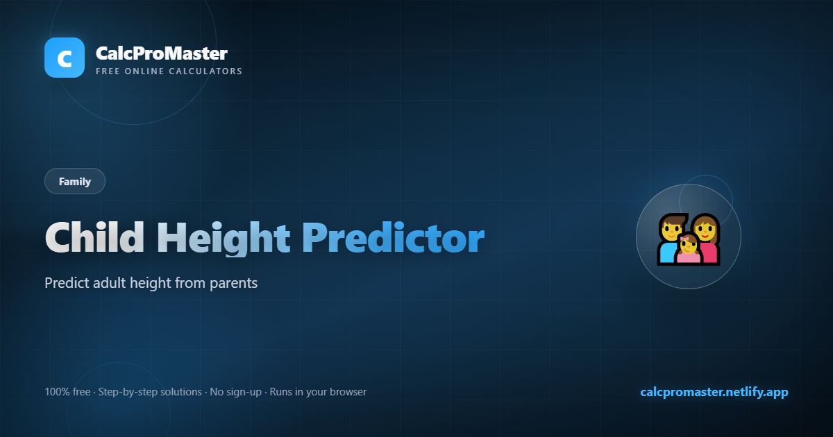Child Height Predictor calculator — free online tool