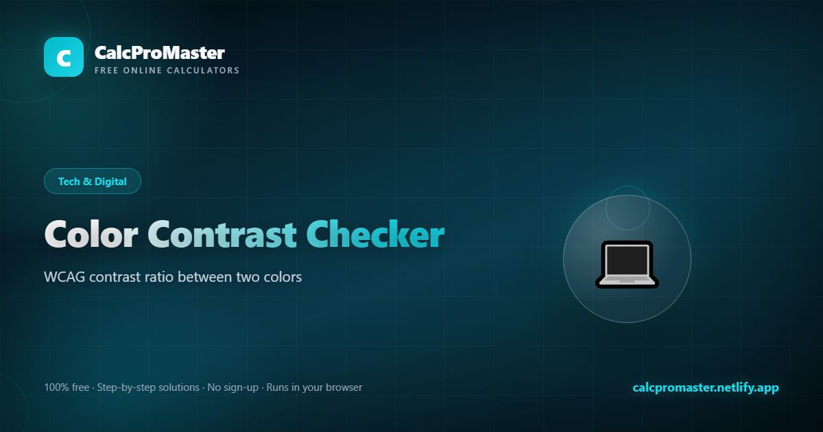 Color Contrast Checker calculator — free online tool
