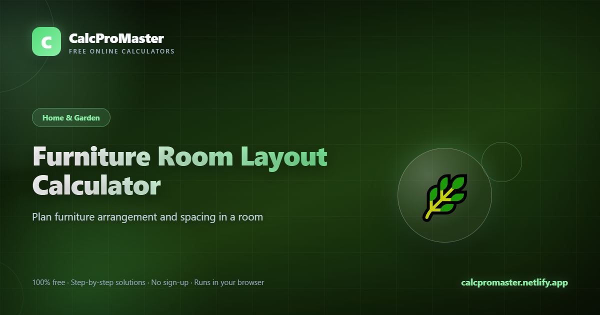 Furniture Room Layout Calculator calculator — free online tool