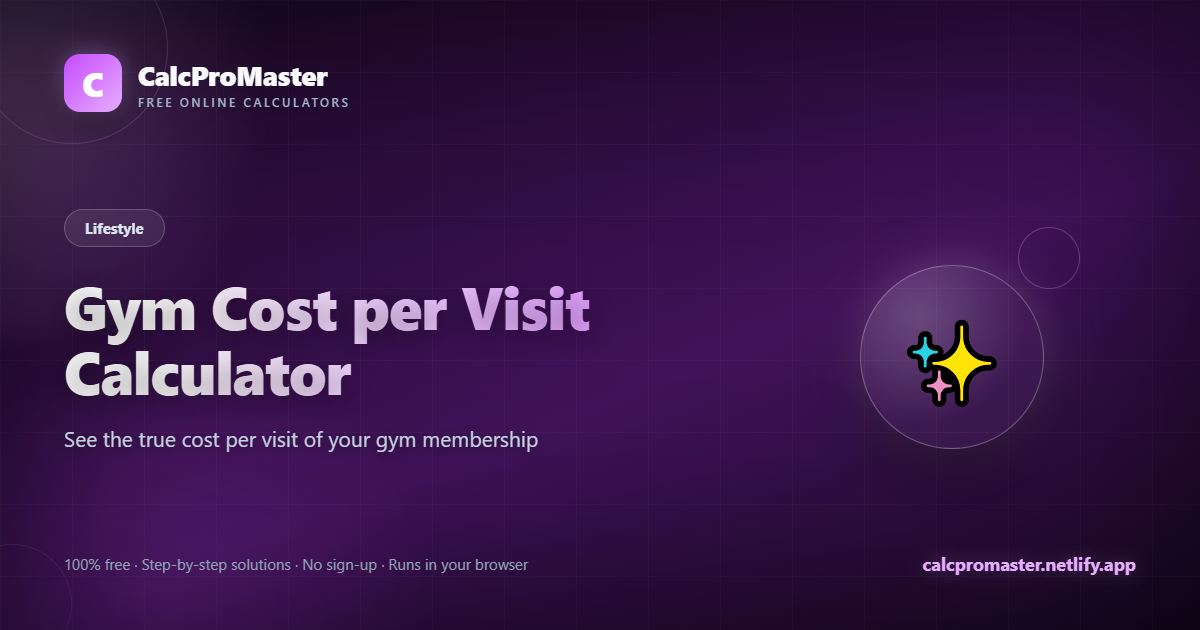 Gym Cost per Visit Calculator calculator — free online tool