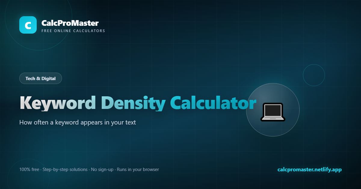 Keyword Density Calculator calculator — free online tool