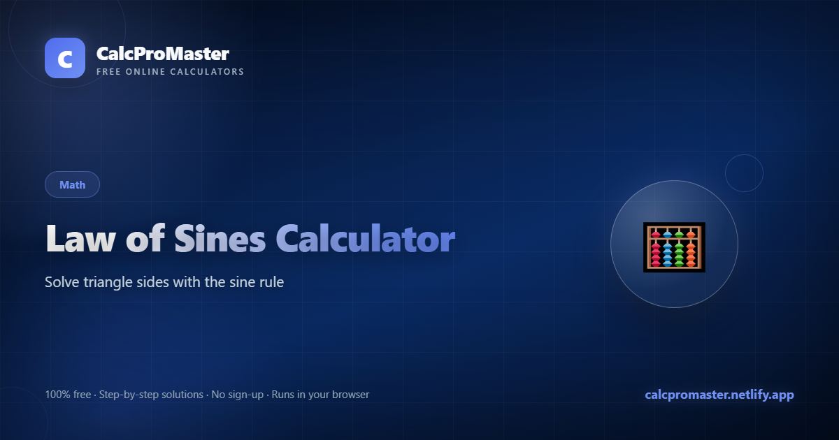 Law of Sines Calculator calculator — free online tool