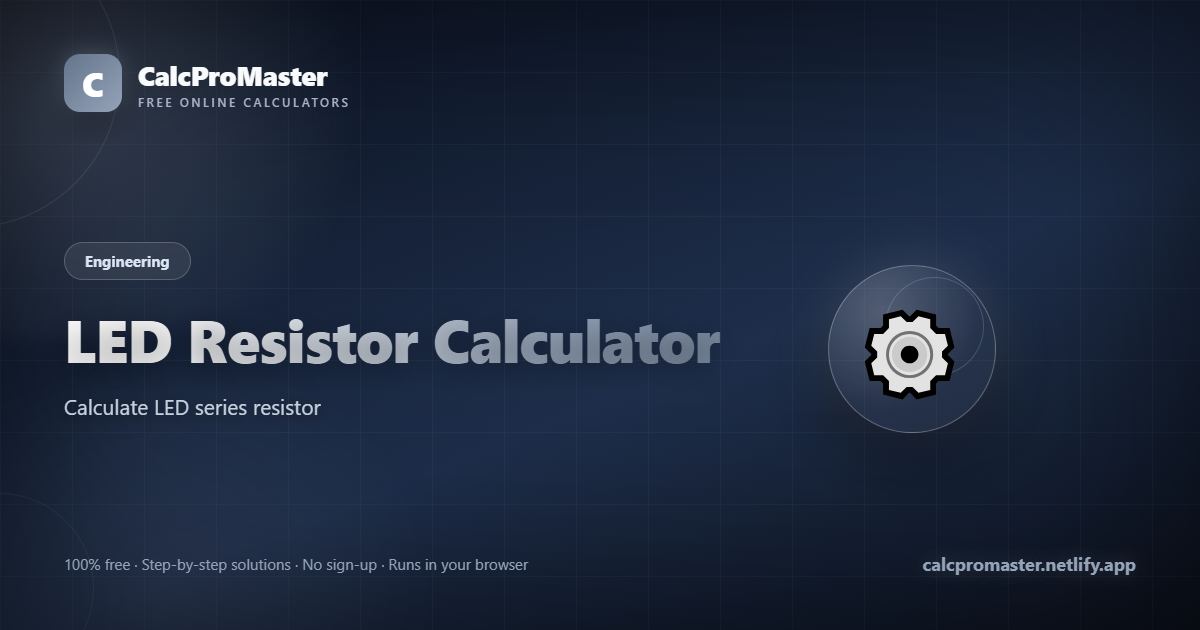LED Resistor Calculator calculator — free online tool