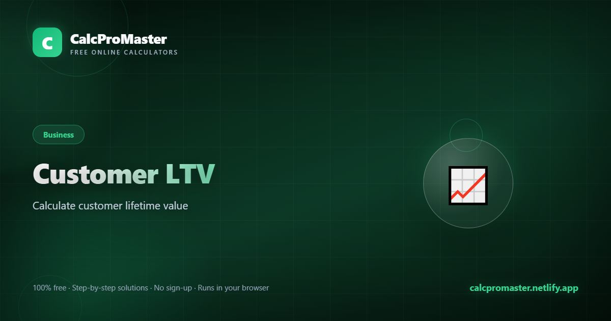 Customer LTV calculator — free online tool