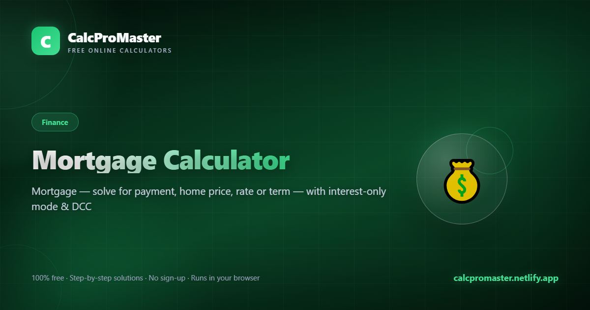 Mortgage Calculator calculator — free online tool