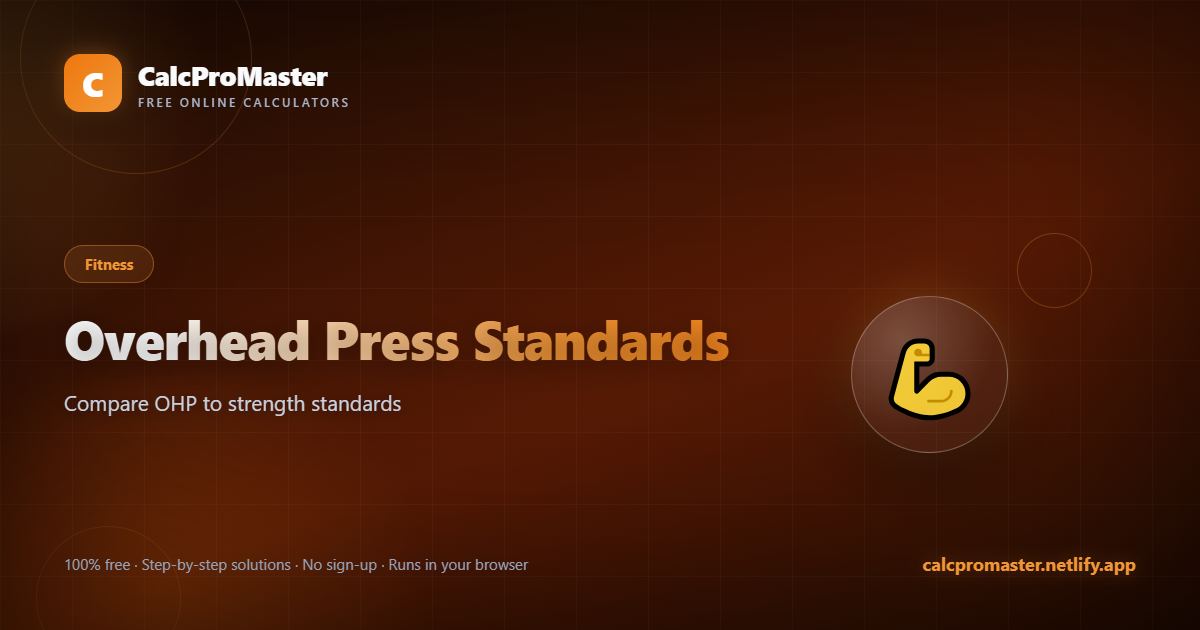 Overhead Press Standards calculator — free online tool