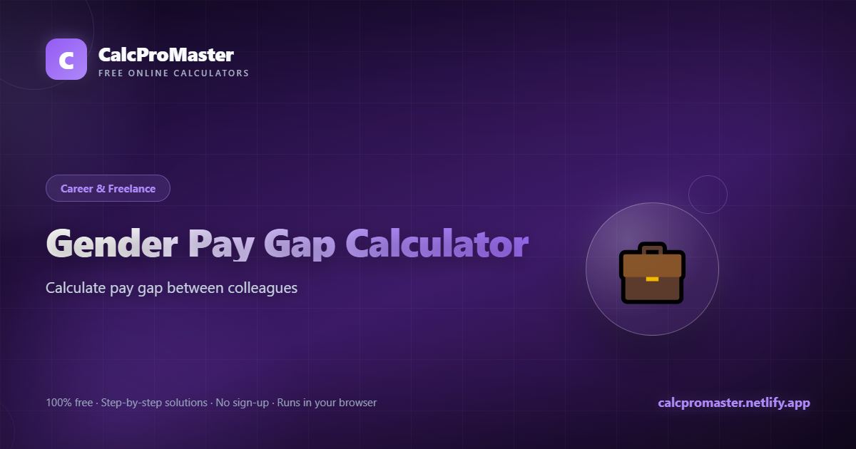 Gender Pay Gap Calculator calculator — free online tool