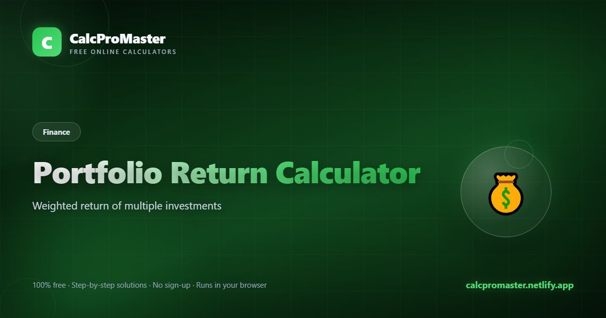 Portfolio Return Calculator calculator — free online tool