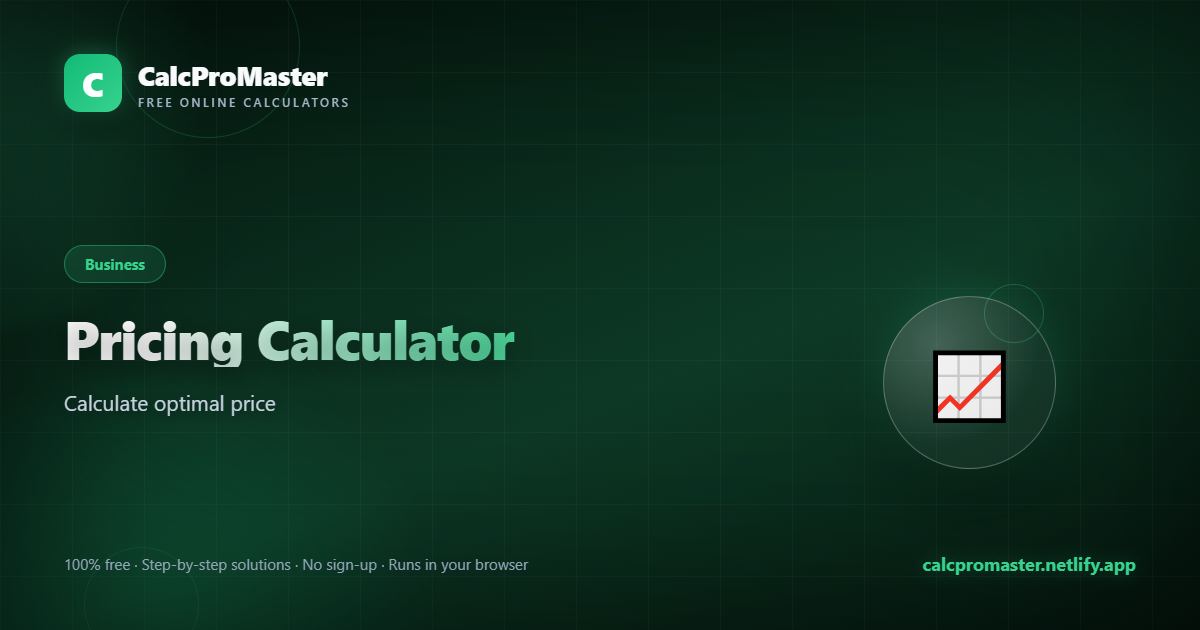 Pricing Calculator calculator — free online tool