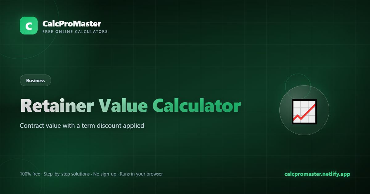 Retainer Value Calculator calculator — free online tool