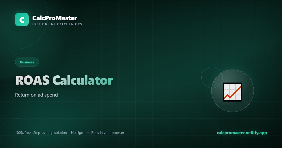 ROAS Calculator calculator — free online tool