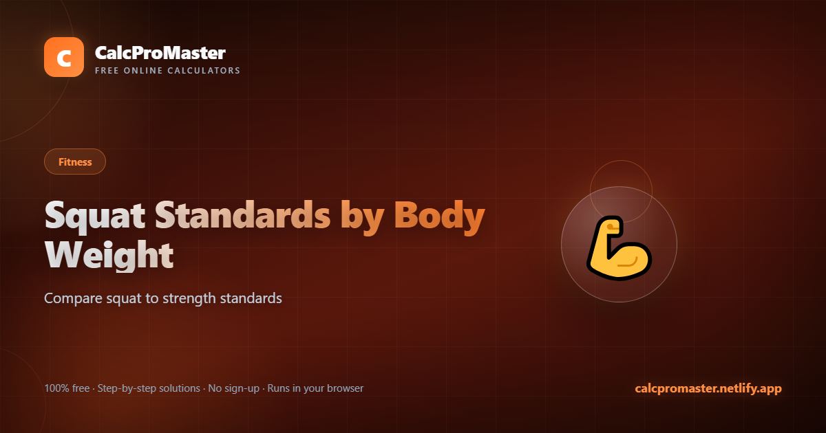 Squat Standards by Body Weight calculator — free online tool