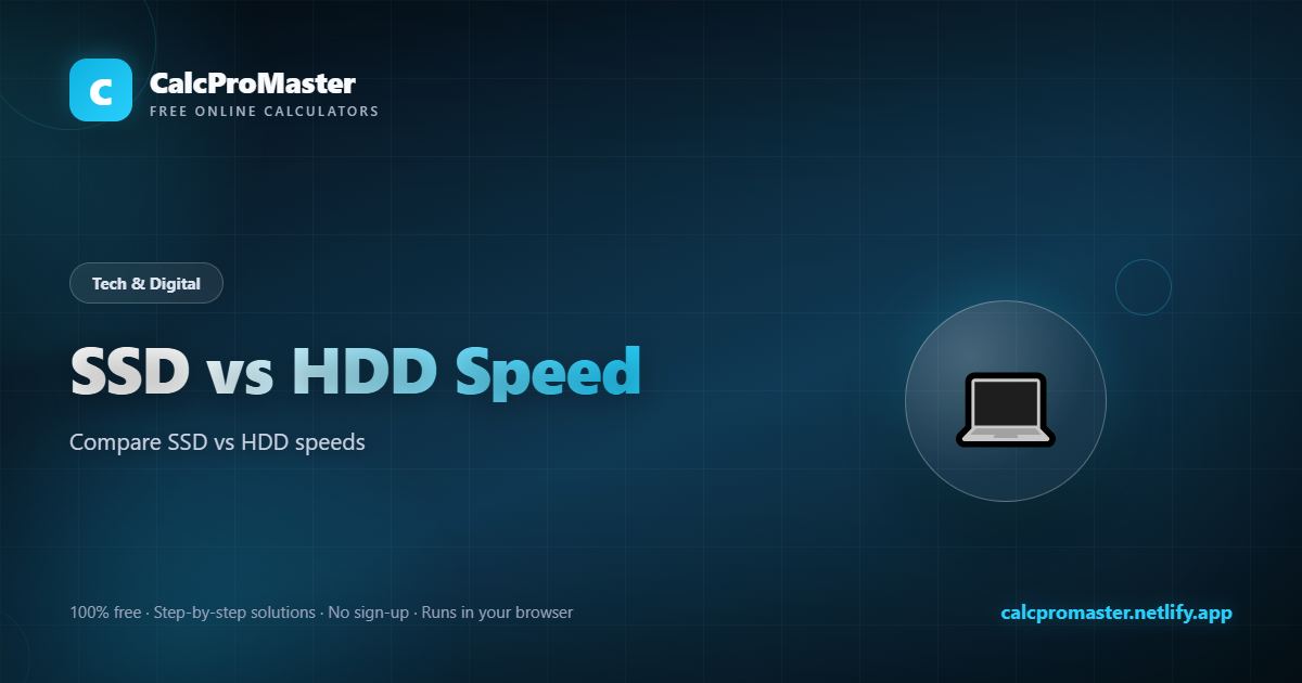 SSD vs HDD Speed calculator — free online tool