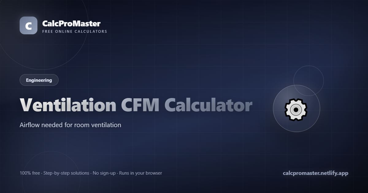 Ventilation CFM Calculator calculator — free online tool
